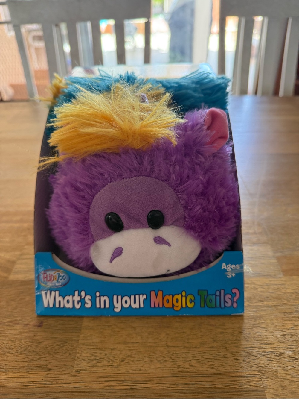 What's in Your Magic Tails Plush - Purple with Teal & Yellow Accent Flips Fun